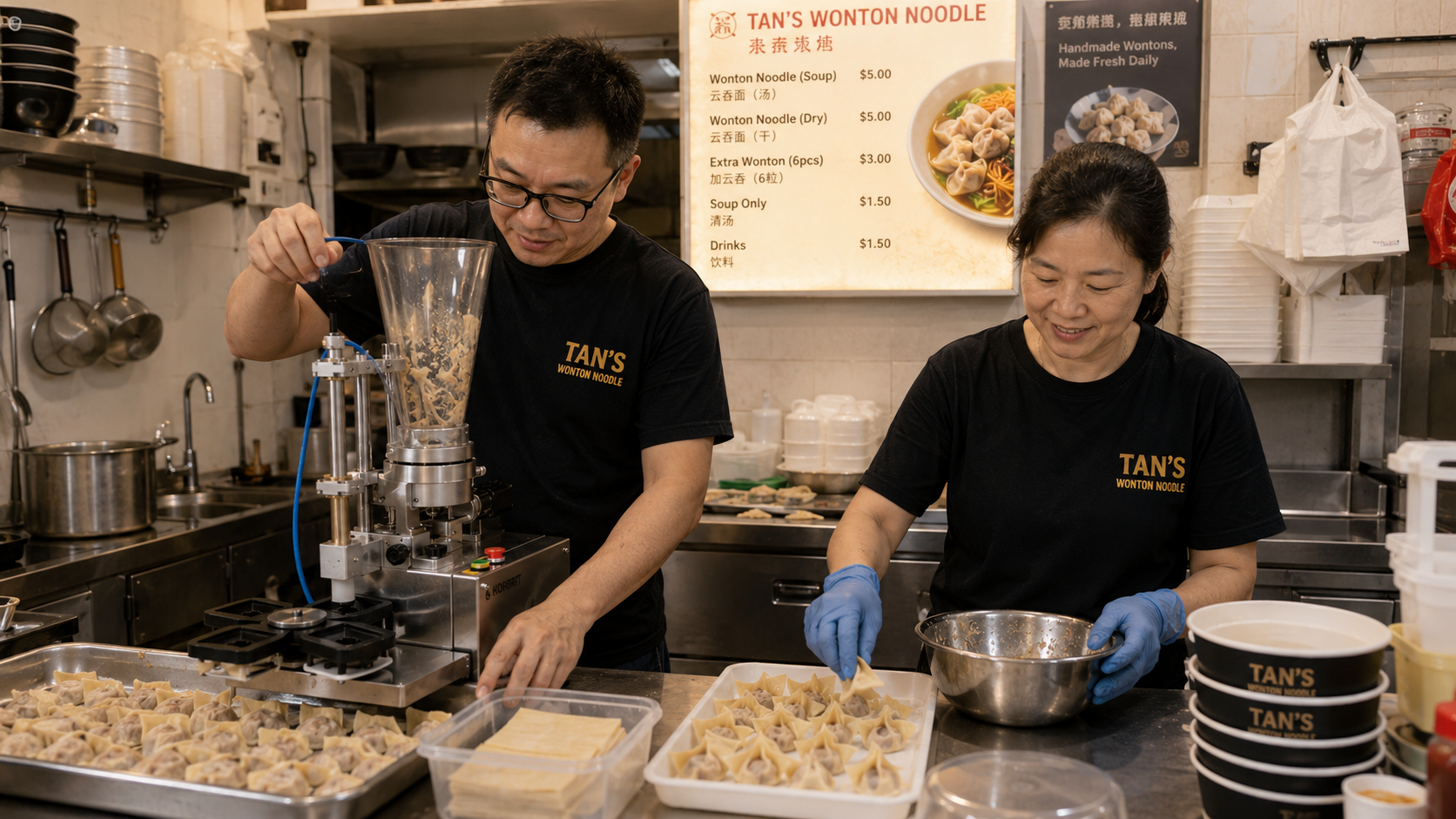 The Goldfish Wonton Shop Was Growing. Their Hands Couldn’t Keep Up.