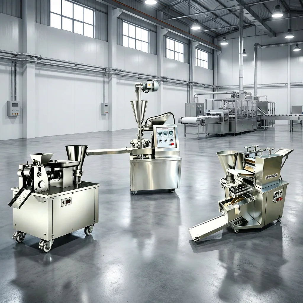 KONBRIT Industrial Dumpling & Bun Production Line - Factory Workshop Scene
