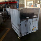 Commercial roti pita bread oven side view in factory