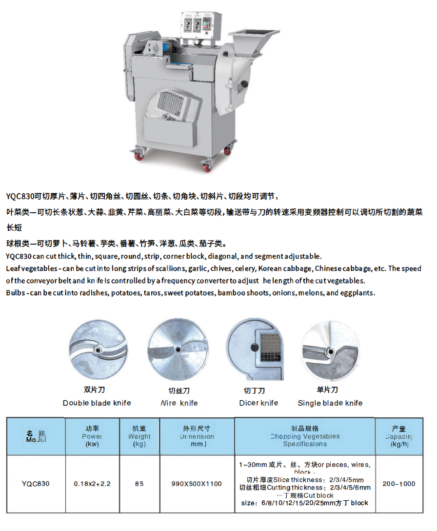 KONBRIT YQC830 Industrial Double-Head Vegetable Cutter | Multi-Function Dual-Inverter - Industrial Food Machinery by KONBRIT - Image 2