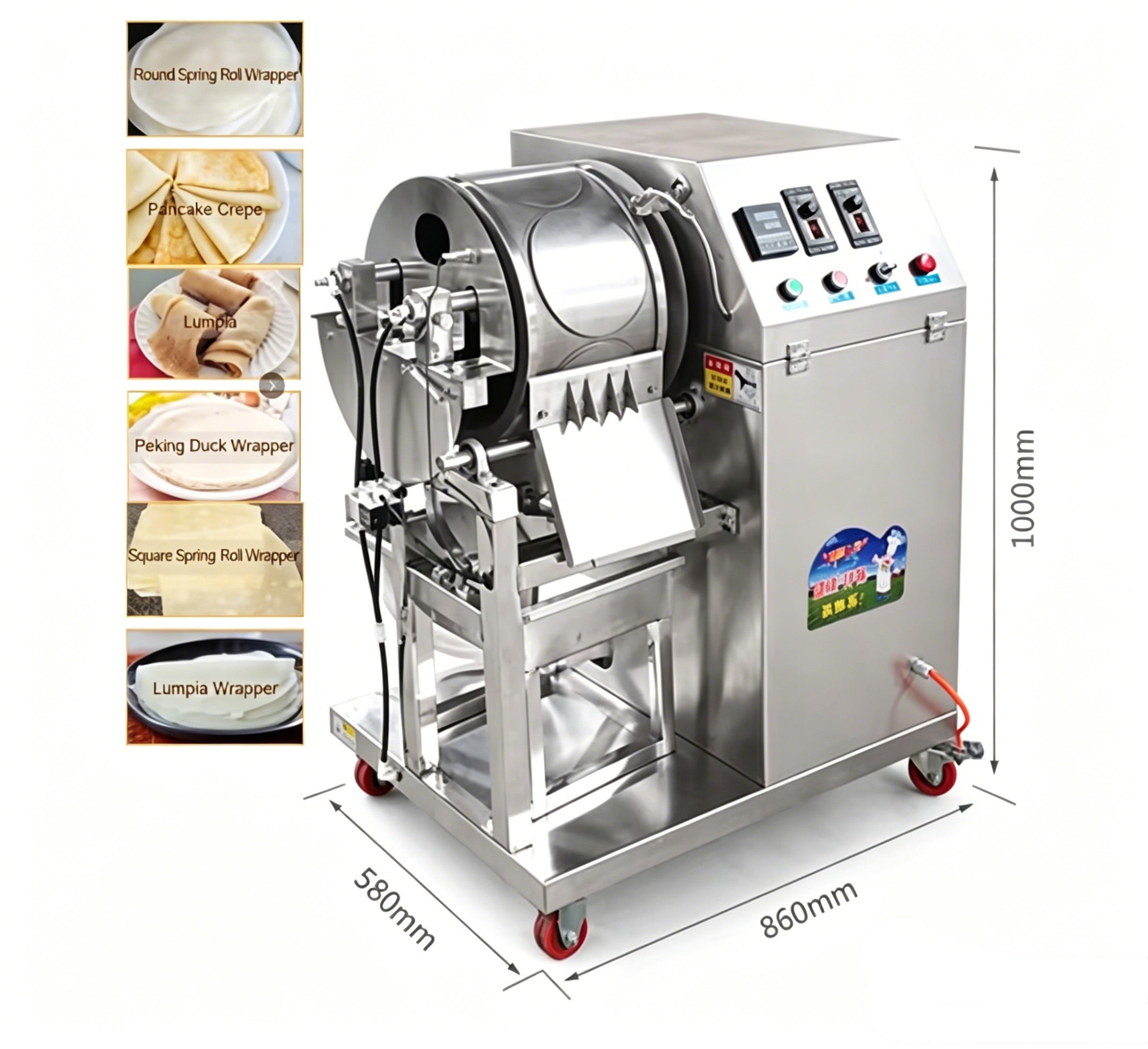 KONBRIT Automatic Spring Roll & Crepe Maker - Professional Industrial Wrapper Machine