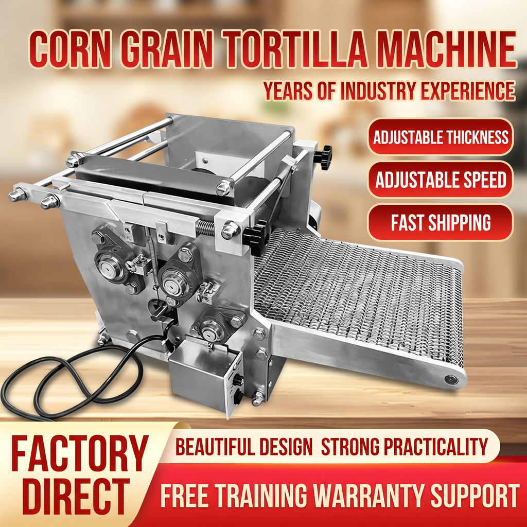 KONBRIT Automatic Corn Tortilla Maker | Commercial Desktop Taco Shell Machine (15cm-40cm) - Industrial Food Machinery by KONBRIT - Image 4