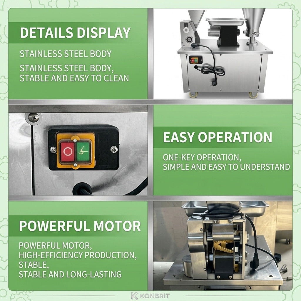 KONBRIT KBDM-80 Automatic Food Forming Machine | 500–4,800 pcs/h | For Startups & Small Shops
