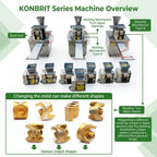 KONBRIT KBDM-80 Automatic Food Forming Machine | 500–4,800 pcs/h | For Startups & Small Shops
