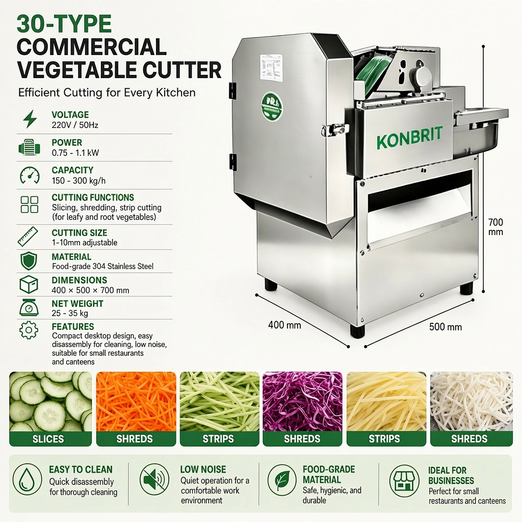 KONBRIT CHD20 Desktop Vegetable Cutter | Professional Slicing & Segmenting