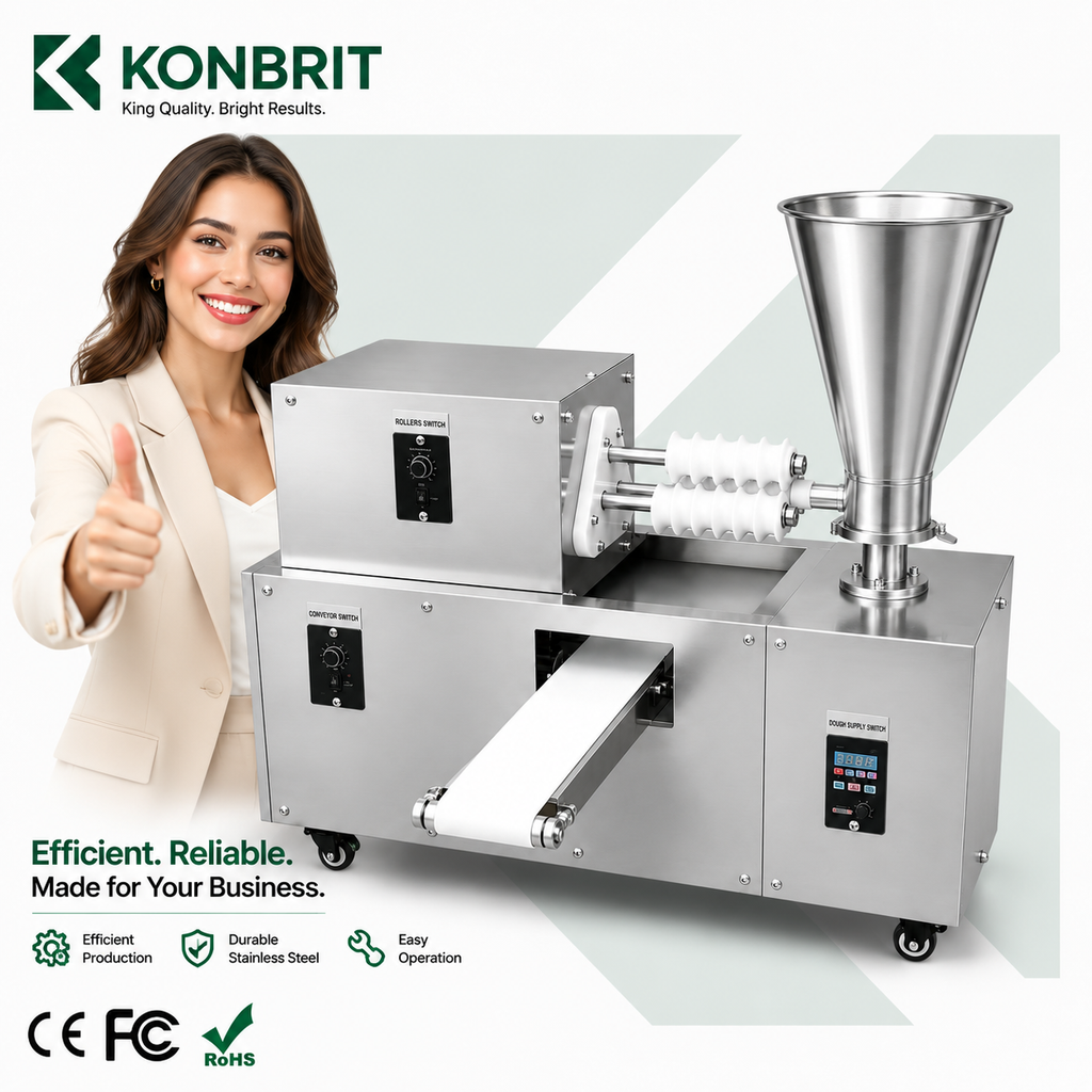 KONBRIT Automatic Spiral Dough Rounding Machine for Bun, Bread & Tangyuan