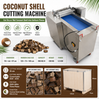 KONBRIT coconut shell cutting machine for dry and wet shell chips with 200 kg per hour capacity