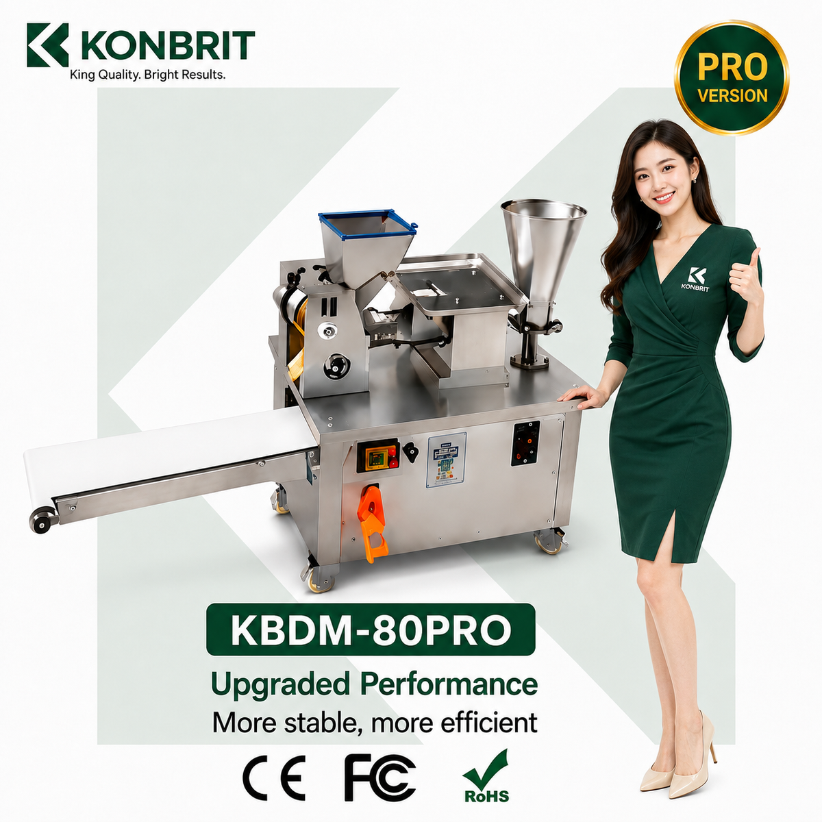 KONBRIT KBDM-80 PRO Dual-Frequency Food Forming Machine | For Restaurants & Growing Businesses