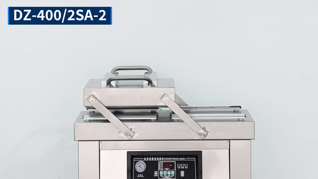 Commercial double-chamber vacuum sealer side view