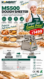 KONBRIT MS500 dough sheeter product poster