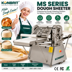 MS series commercial dough sheeter for bakery and pizza