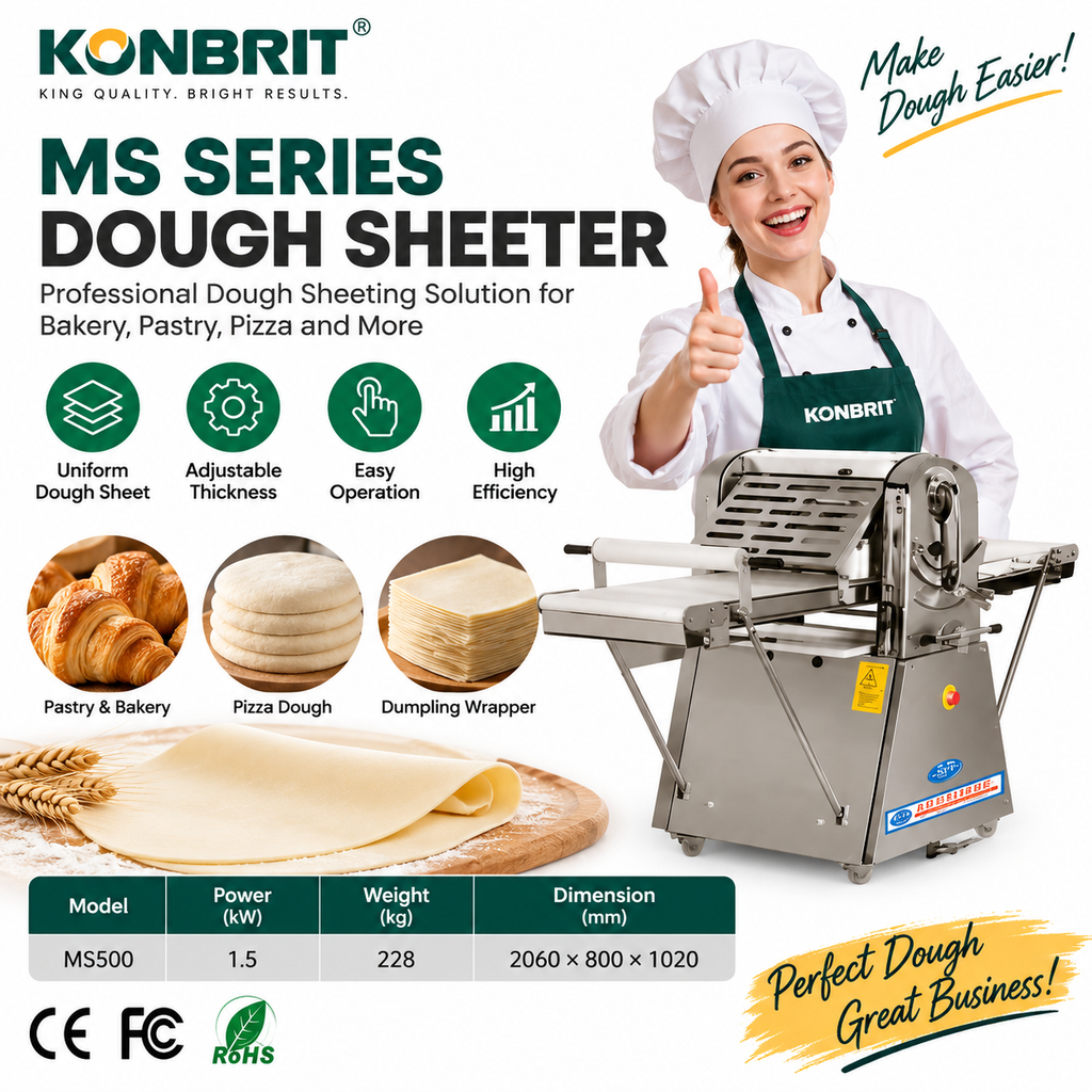 KONBRIT MS500 commercial pastry sheeter