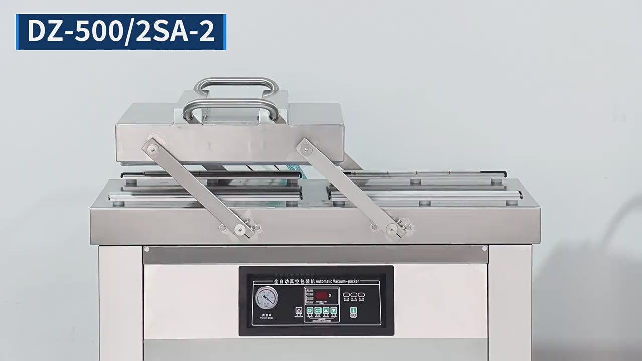 Commercial double-chamber vacuum packing operation